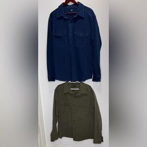 Uniqlo Men's Shirt Jackets in Blue & Olive XL 2 for 30